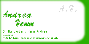 andrea hemm business card